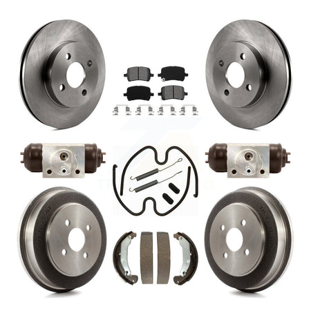 Front Rear Brake Rotor Semi-Metallic Pad & Drum Kit (9Pc) For Pontiac G5 Disc rear brakes K8S-105230
