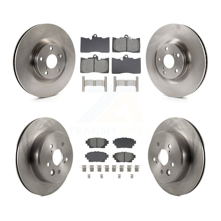 Front Rear Disc Brake Rotor & Semi-Metallic Pad Kit (6Pc) For 2021 Lexus IS350 RC350 Base K8S-105242