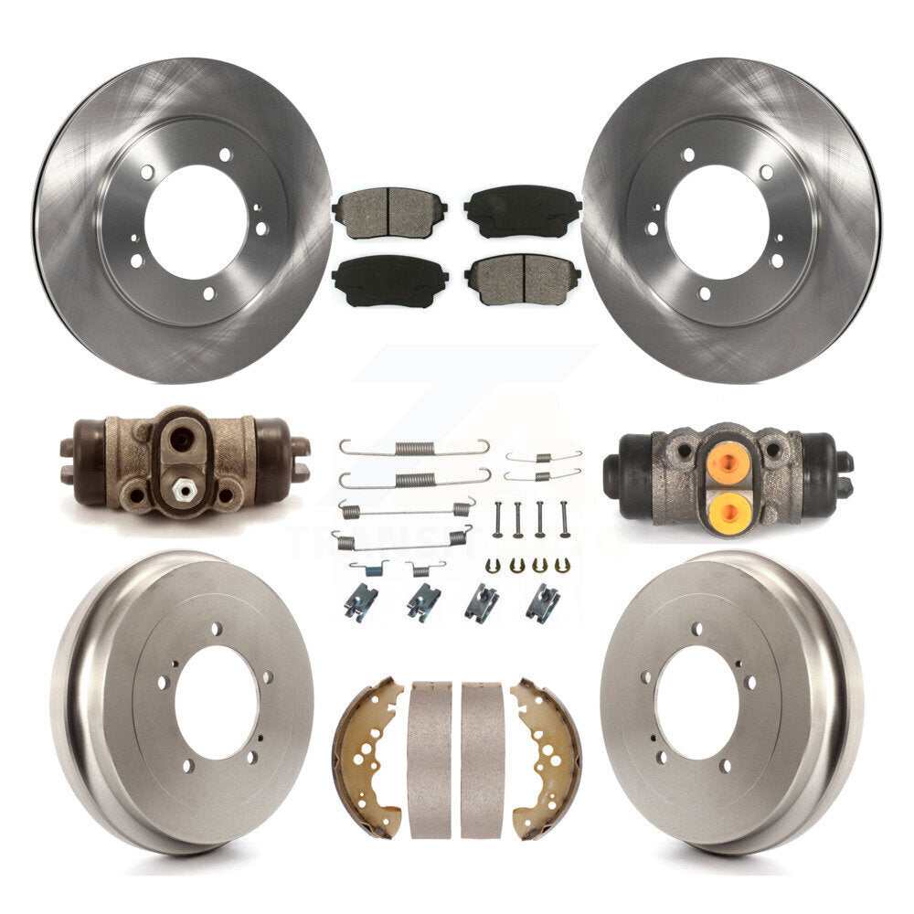 Front Rear Disc Brake Rotors Semi-Metallic Pads And Drum Kit (9Pc) For Suzuki XL-7 K8S-105244