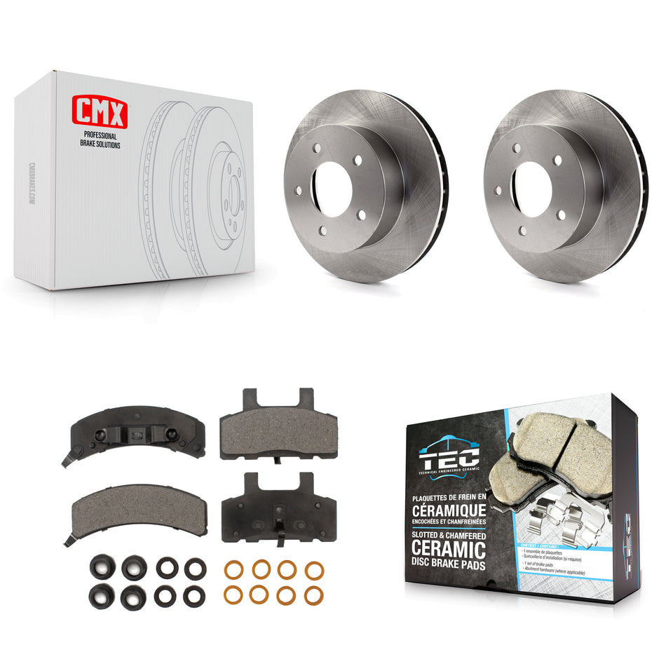 Front Disc Brake Rotors And Ceramic Pads Kit For 1990-2002 Chevrolet Astro GMC Safari AWD K8T-100004