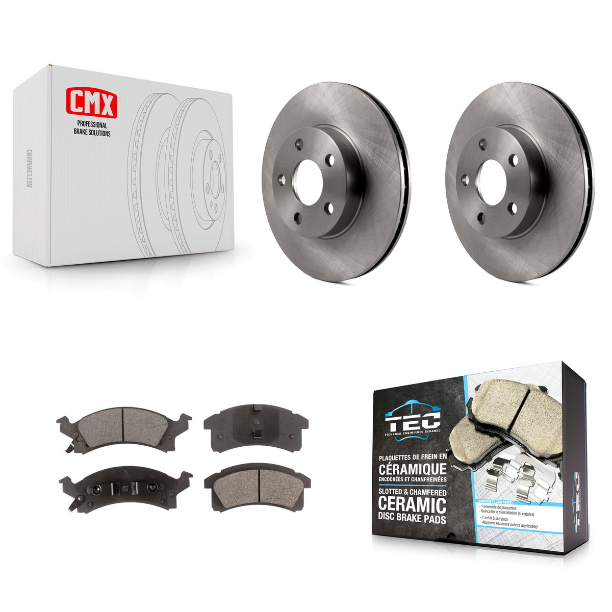 Front Brake Rotor Ceramic Pad Kit For Chevrolet Cavalier Pontiac Sunfire Grand Am Sunbird K8T-100005