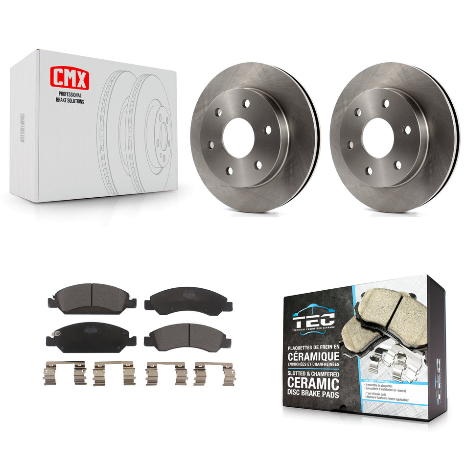 Front Disc Brake Rotors And Ceramic Pads Kit For 2007 GMC Sierra 1500 rear brakes K8T-100018