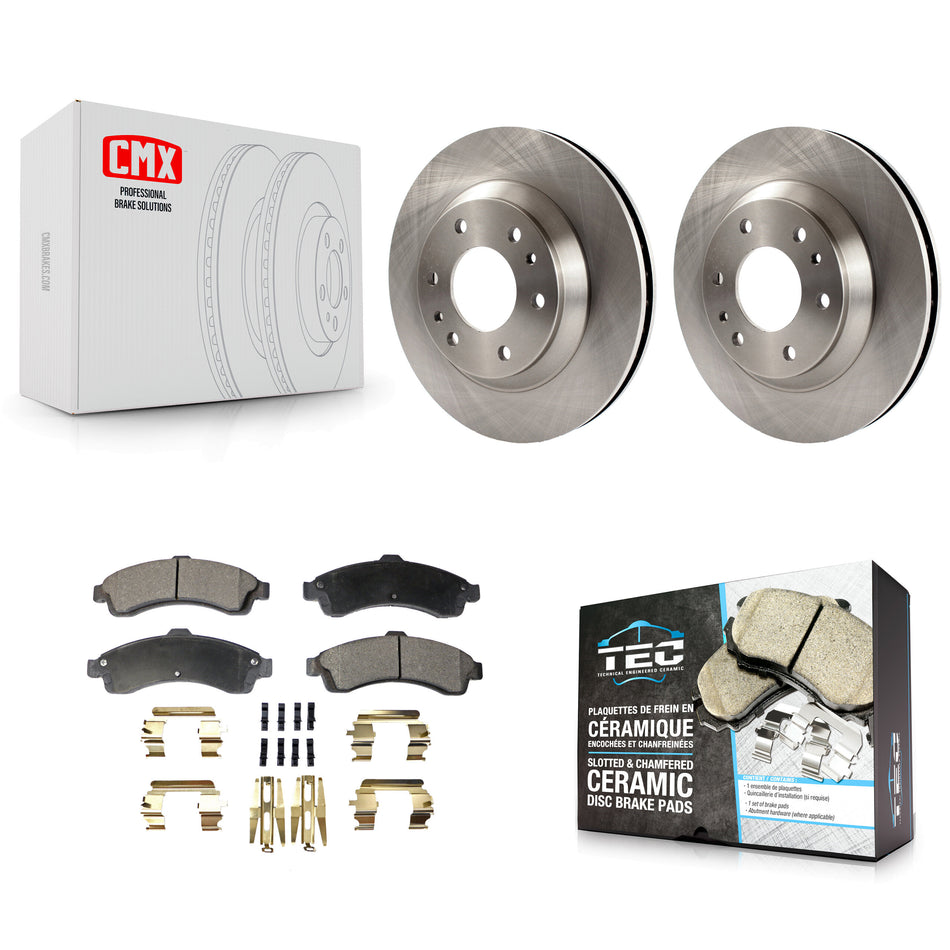 Front Disc Brake Rotors And Ceramic Pads Kit For Chevrolet Trailblazer GMC Envoy Buick Rainier Oldsmobile Bravada Isuzu Ascender K8T-100025