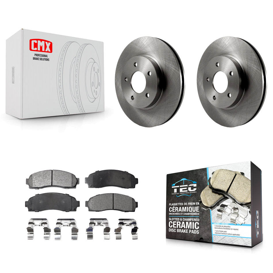Front Disc Brake Rotors And Ceramic Pads Kit For Saturn Vue Chevrolet Equinox Pontiac Torrent K8T-100029