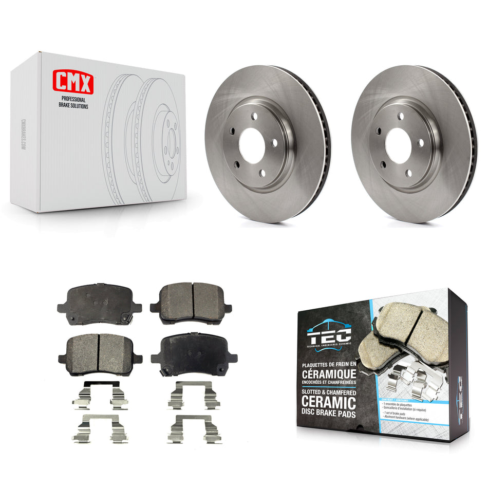 Front Disc Brake Rotors And Ceramic Pads Kit For Chevrolet Cobalt Malibu Saturn Ion HHR Pontiac G6 Pursuit K8T-100035