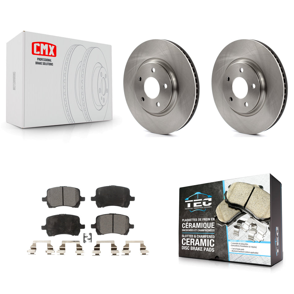 Front Disc Brake Rotors And Ceramic Pads Kit For Chevrolet Malibu Pontiac G6 Cobalt Saturn Aura G5 K8T-100036