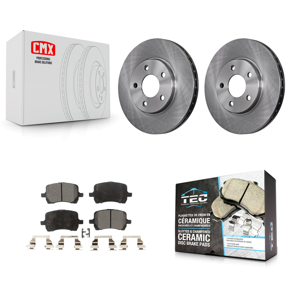 Front Disc Brake Rotors And Ceramic Pads Kit For Chevrolet Malibu Pontiac G6 K8T-100042