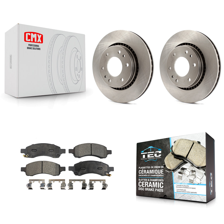 Front Disc Brake Rotors And Ceramic Pads Kit For Chevrolet Trailblazer GMC Envoy Buick Rainier Isuzu Ascender K8T-100053