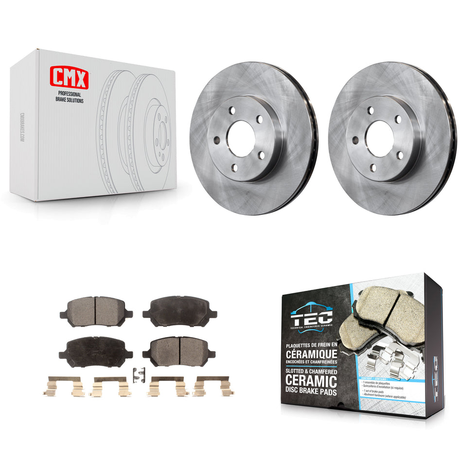 Front Disc Brake Rotors And Ceramic Pads Kit For Chevrolet Cobalt Pontiac G5 K8T-100061