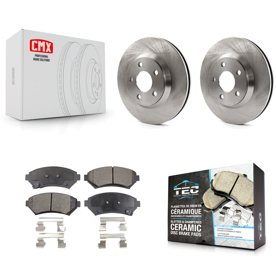 Front Disc Brake Rotors And Ceramic Pads Kit For 2005-2005 Chevrolet Impala Buick LeSabre Cadillac DeVille Monte Carlo Pontiac Bonneville Park Avenue K8T-100063