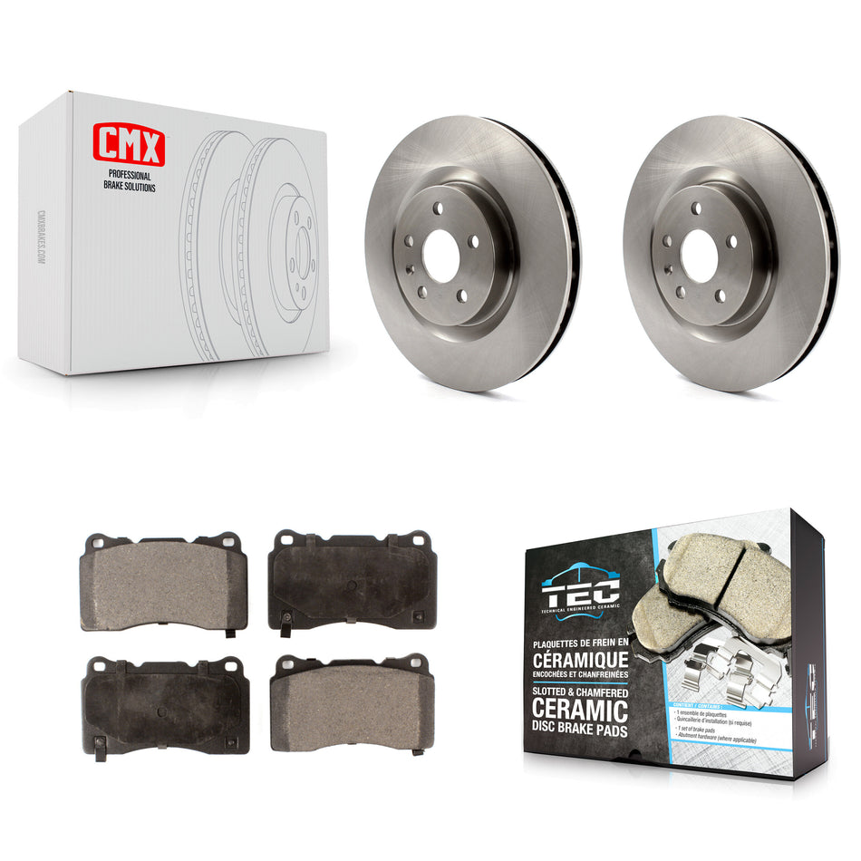 Front Disc Brake Rotors And Ceramic Pads Kit For Buick Regal Pontiac G8 K8T-100078
