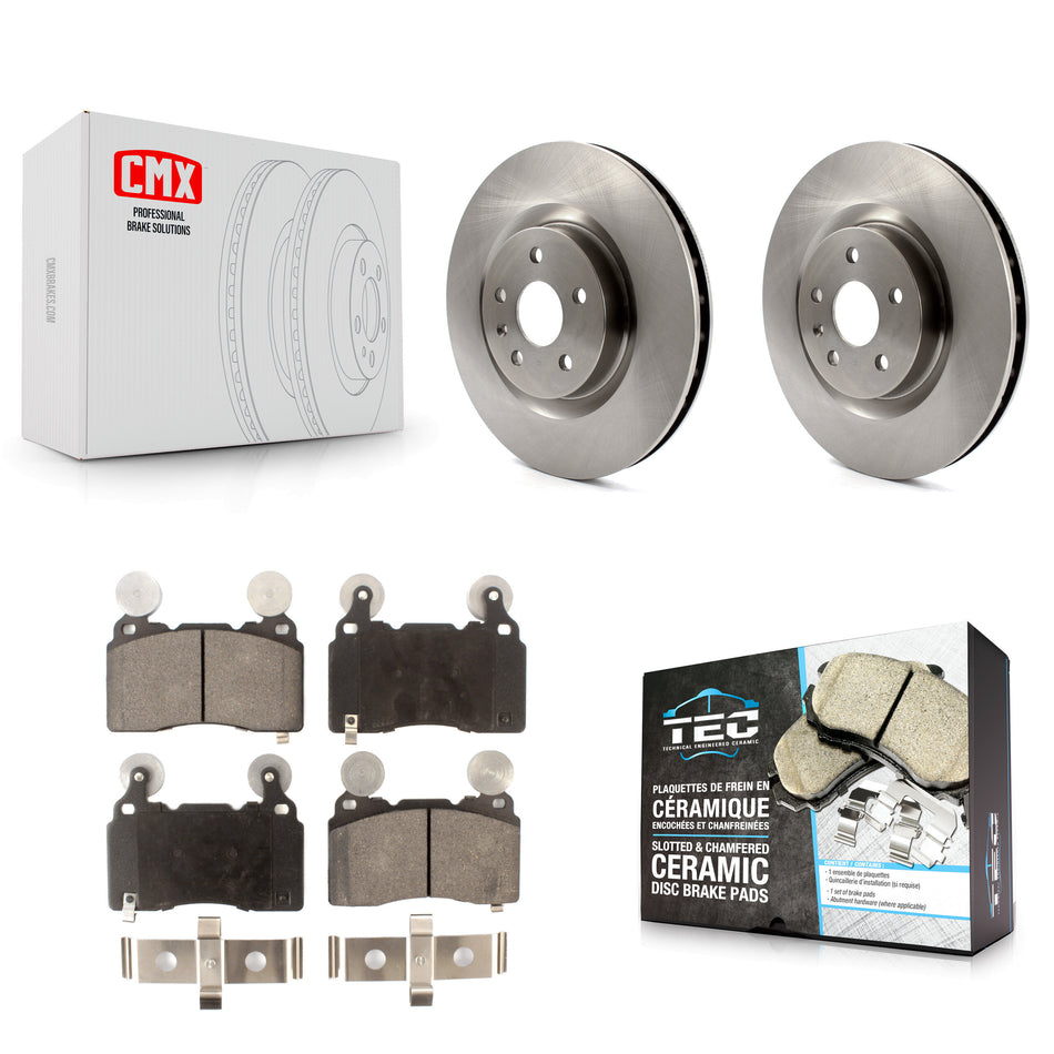 Front Disc Brake Rotors And Ceramic Pads Kit For Chevrolet Camaro SS K8T-100080