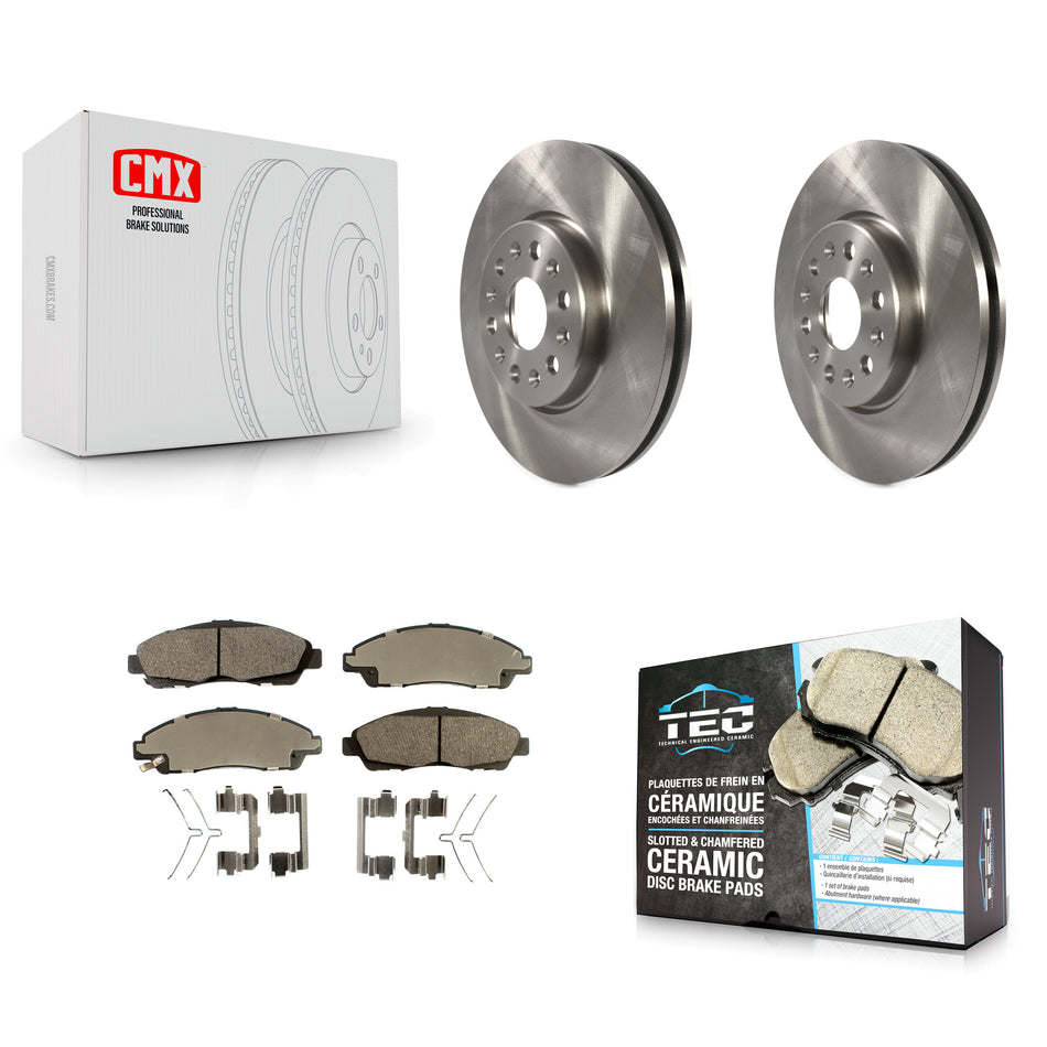 Front Disc Brake Rotors And Ceramic Pads Kit For Chevrolet Traverse GMC Acadia Buick Enclave Blazer K8T-100094