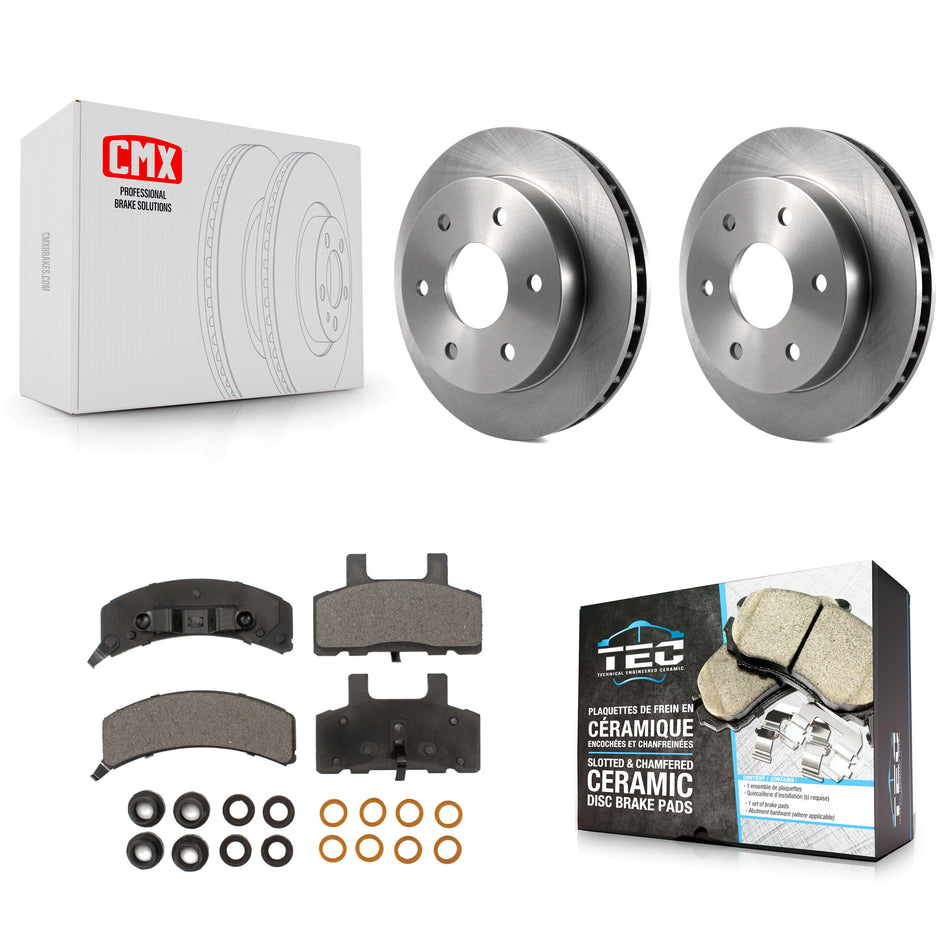 Front Disc Brake Rotors And Ceramic Pads Kit For Chevrolet K1500 GMC Tahoe K2500 Suburban Yukon Cadillac Escalade Blazer K8T-100095