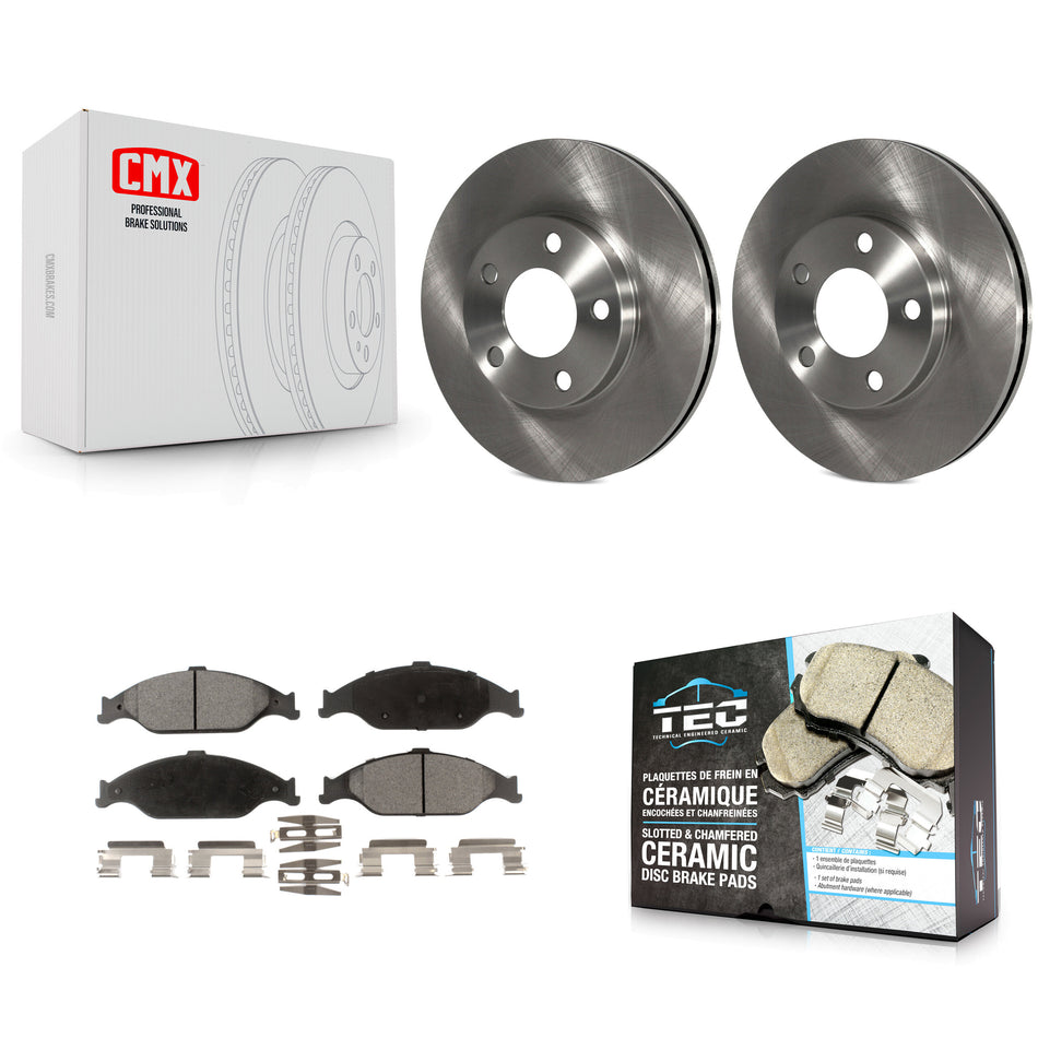 Front Disc Brake Rotors And Ceramic Pads Kit For Ford Mustang K8T-100100