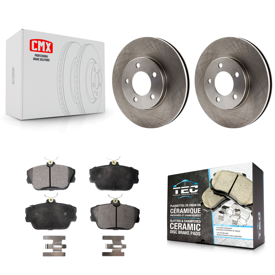 Front Disc Brake Rotors And Ceramic Pads Kit For 1994-1995 Ford Taurus SHO K8T-100101