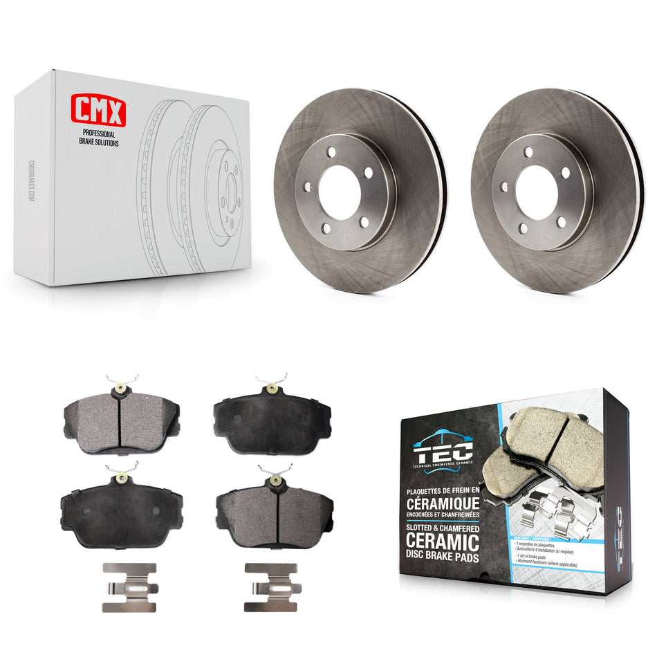 Front Disc Brake Rotors And Ceramic Pads Kit For 1994-1995 Ford Taurus SHO K8T-100101