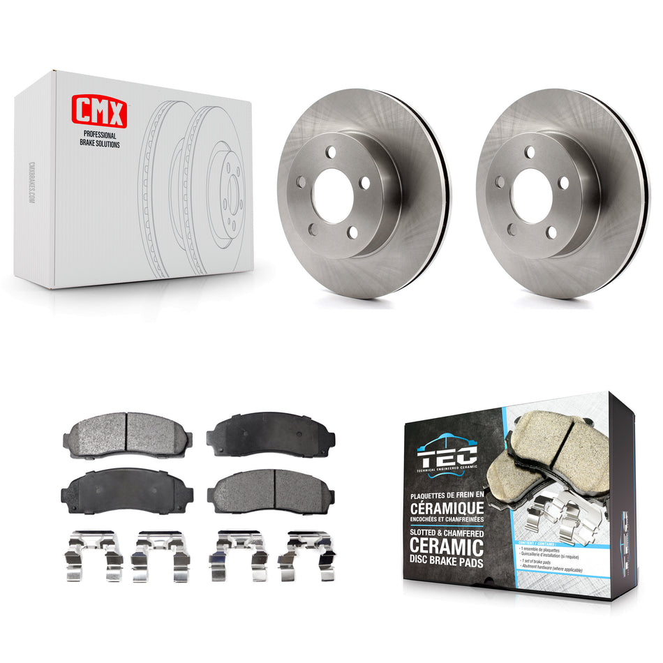 Front Disc Brake Rotors And Ceramic Pads Kit For Ford Ranger Mazda B4000 4WD K8T-100104