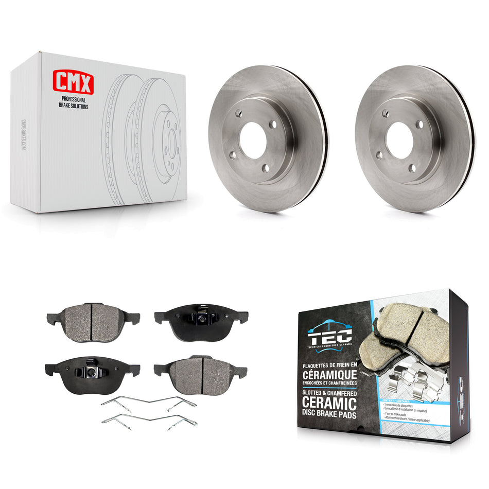 Front Disc Brake Rotors And Ceramic Pads Kit For 2004 Ford Focus LX Mid High SE ZTS ZTW ZX3 ZX5 From 04 05 K8T-100117