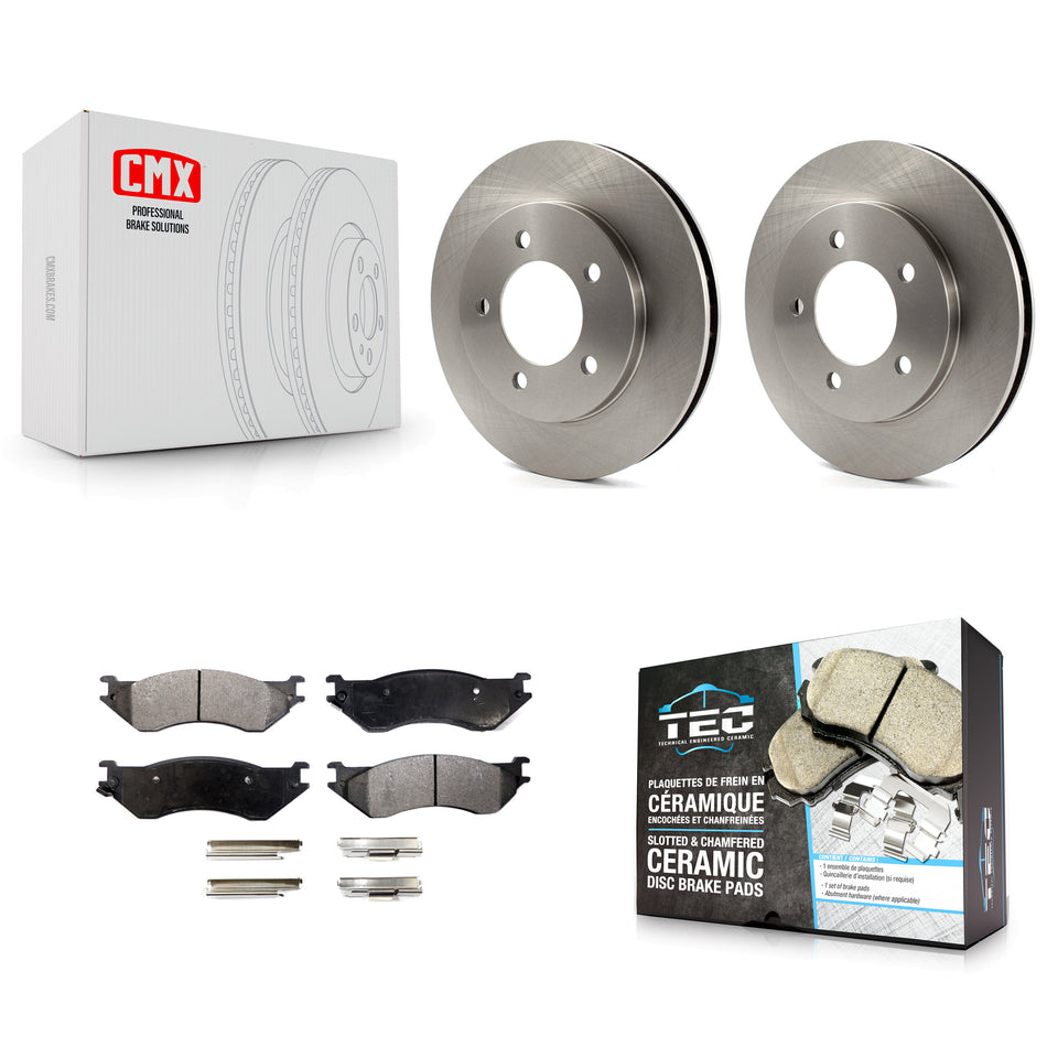 Front Disc Brake Rotors And Ceramic Pads Kit For Ford Expedition Lincoln Navigator 4WD K8T-100123