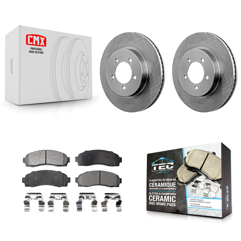 Front Disc Brake Rotors And Ceramic Pads Kit For Ford Explorer Mercury Mountaineer K8T-100124