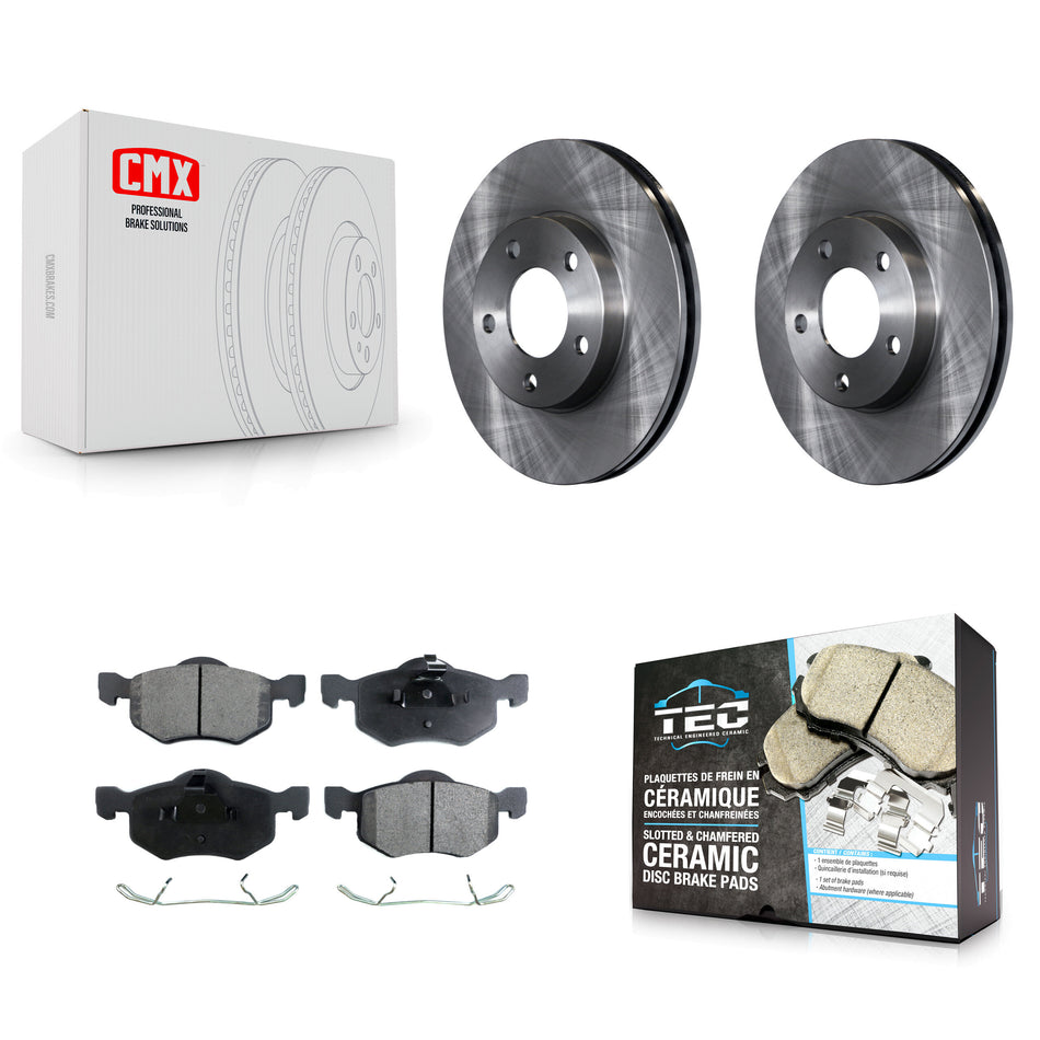 Front Disc Brake Rotors And Ceramic Pads Kit For Ford Escape Mazda Tribute Mercury Mariner K8T-100125