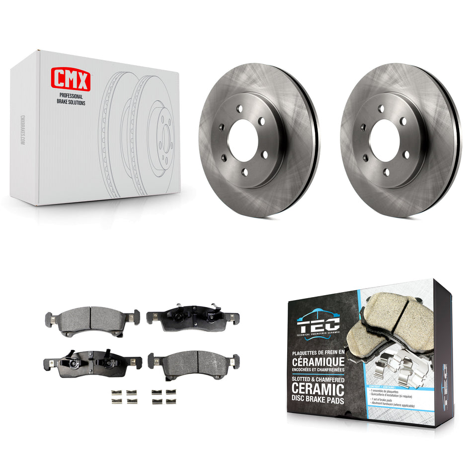 Front Disc Brake Rotors And Ceramic Pads Kit For Ford Expedition Lincoln Navigator K8T-100127