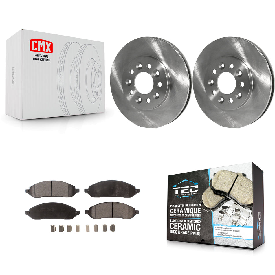 Front Disc Brake Rotors And Ceramic Pads Kit For 2004-2007 Ford Freestar Mercury Monterey K8T-100132