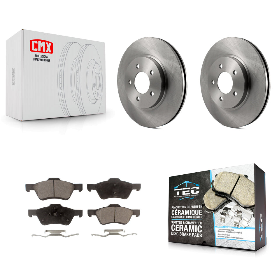 Front Disc Brake Rotors And Ceramic Pads Kit For Ford Escape Mercury Mariner K8T-100134