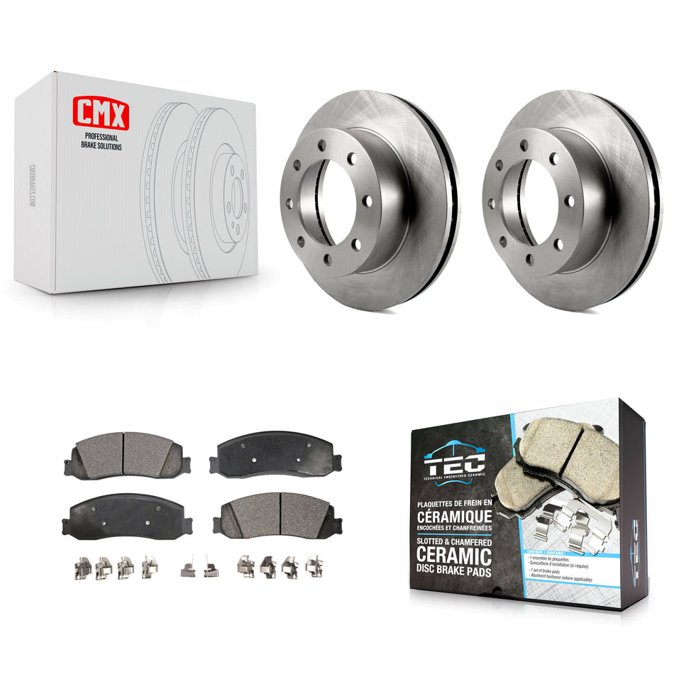 Front Disc Brake Rotors And Ceramic Pads Kit For Ford F-350 Super Duty F-250 4WD K8T-100136