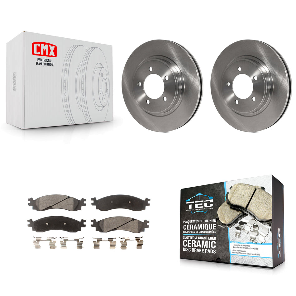 Front Disc Brake Rotors And Ceramic Pads Kit For Ford Explorer Sport Trac Mercury Mountaineer K8T-100149