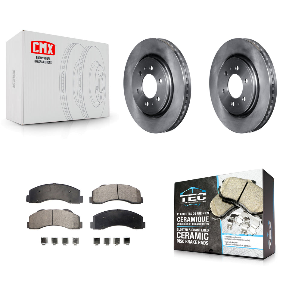 Front Disc Brake Rotors And Ceramic Pads Kit For Ford F-150 Expedition Lincoln Navigator K8T-100152
