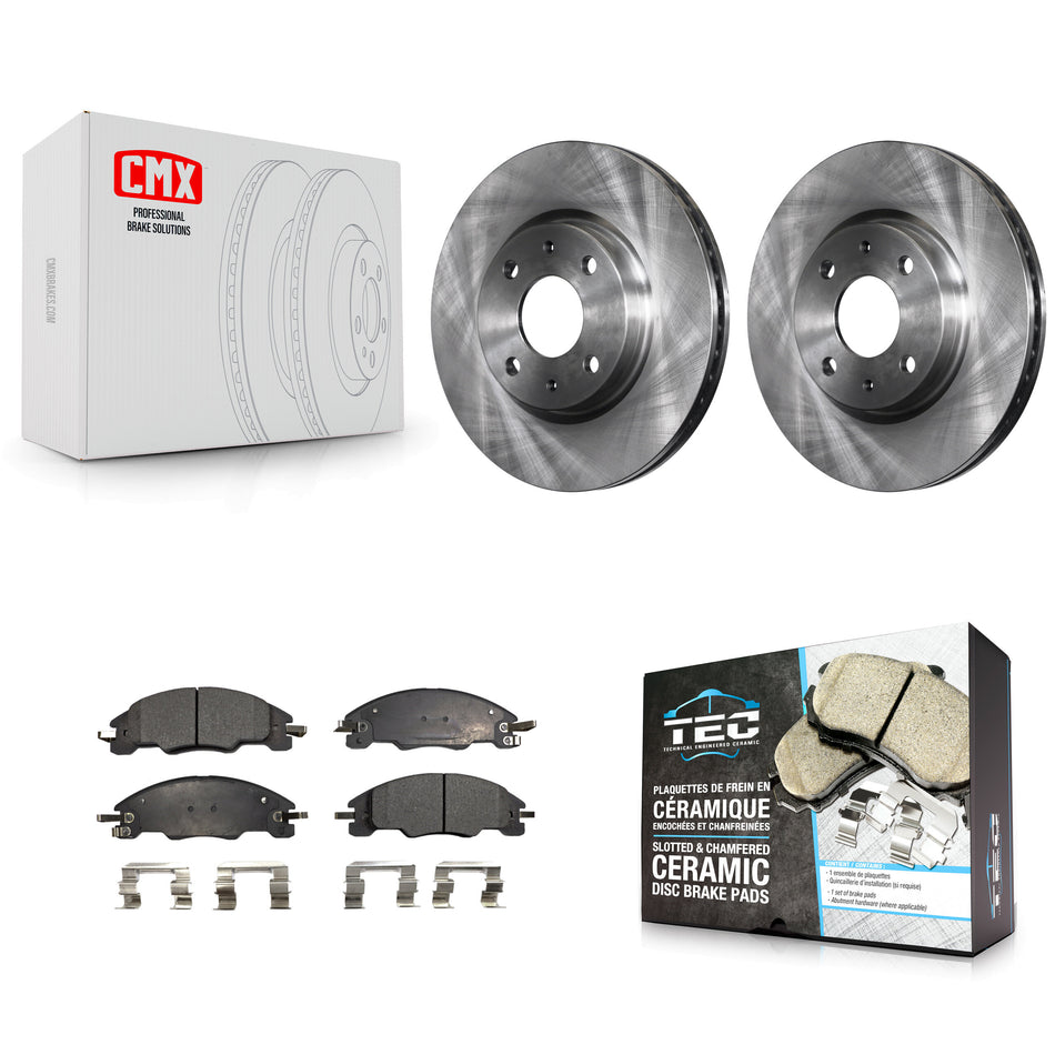 Front Disc Brake Rotors And Ceramic Pads Kit For 2008-2011 Ford Focus K8T-100155