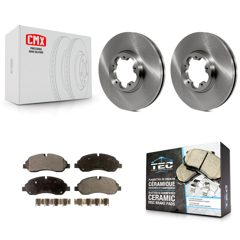 Front Disc Brake Rotors And Ceramic Pads Kit For Ford Transit-250 Transit-350 Transit-150 K8T-100174