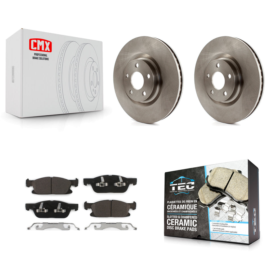 Front Disc Brake Rotors And Ceramic Pads Kit For Ford Edge K8T-100176