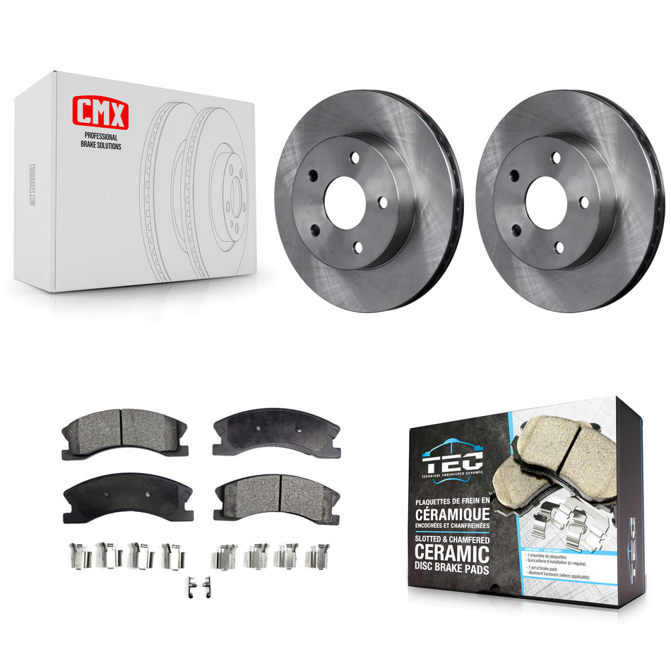 Front Disc Brake Rotors And Ceramic Pads Kit For Jeep Grand Cherokee K8T-100197