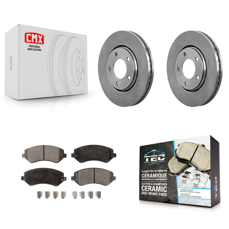 Front Disc Brake Rotors And Ceramic Pads Kit For Dodge Chrysler Town & Country Grand Caravan Voyager K8T-100208
