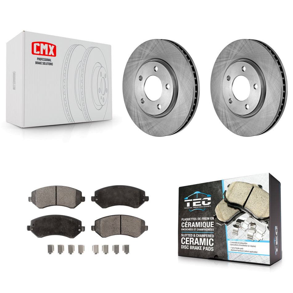 Front Disc Brake Rotors And Ceramic Pads Kit For Dodge Grand Caravan Chrysler Voyager K8T-100210