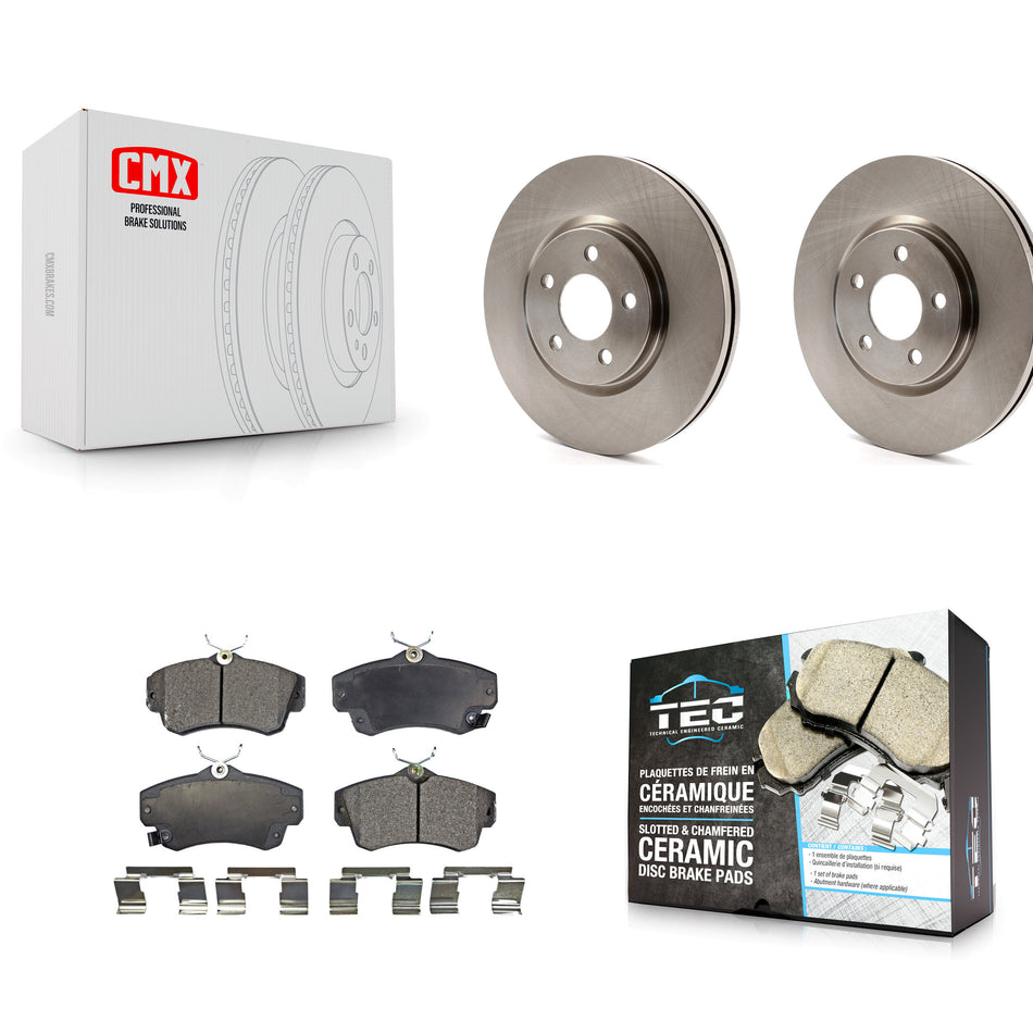 Front Disc Brake Rotors And Ceramic Pads Kit For Chrysler PT Cruiser Dodge Neon K8T-100215