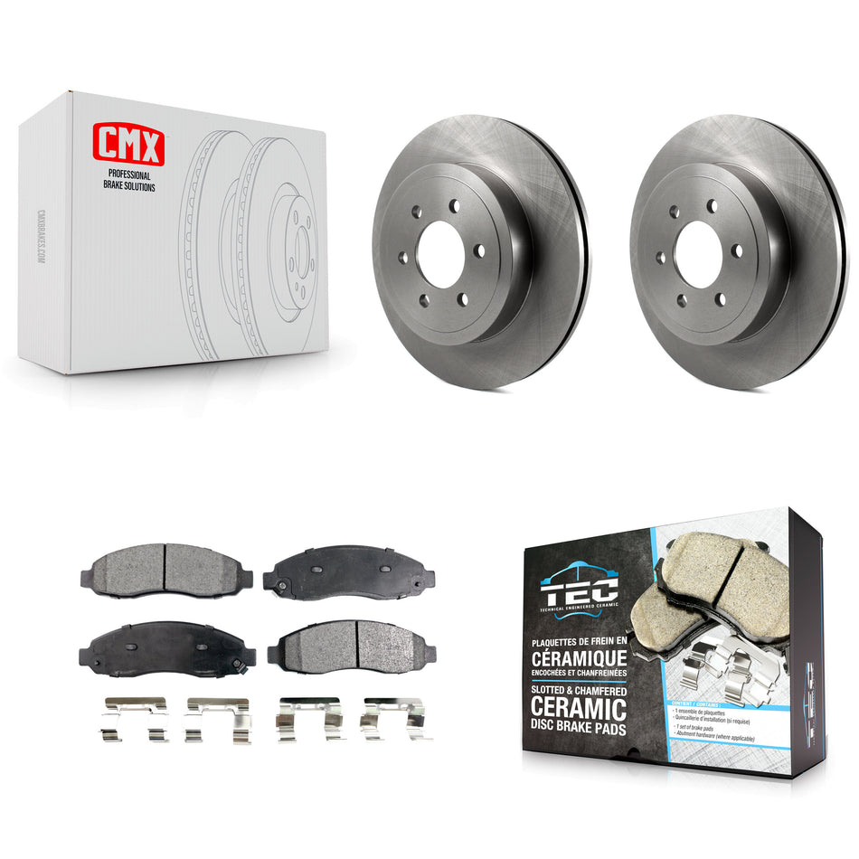 Front Disc Brake Rotors And Ceramic Pads Kit For 2003-2004 Dodge Dakota K8T-100217
