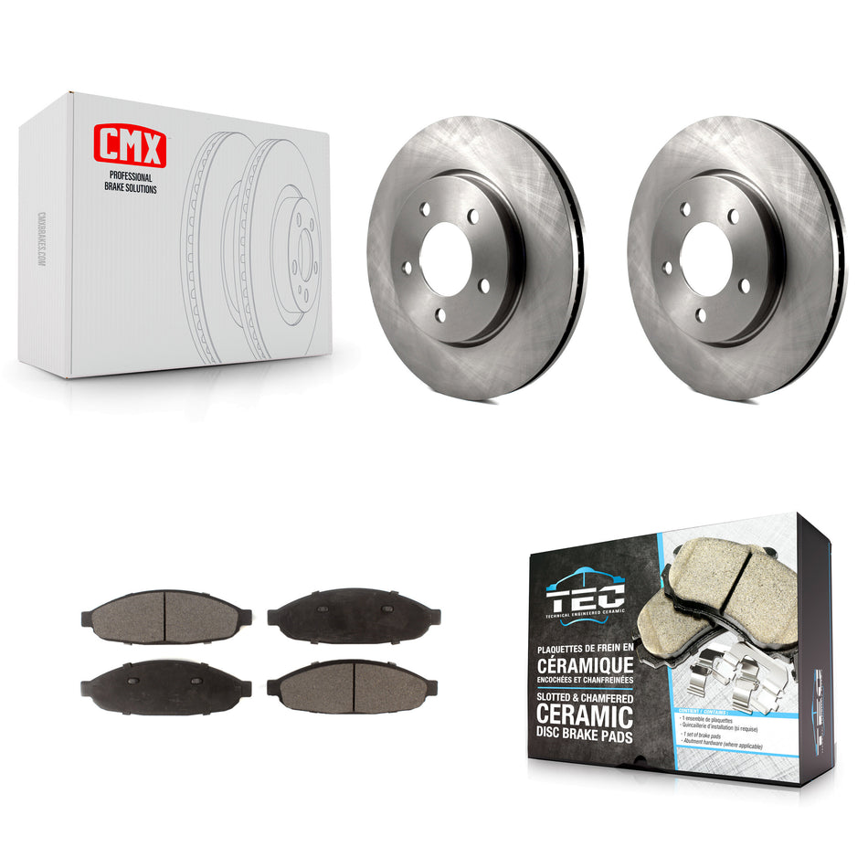 Front Disc Brake Rotors And Ceramic Pads Kit For 2004-2008 Chrysler Pacifica K8T-100218