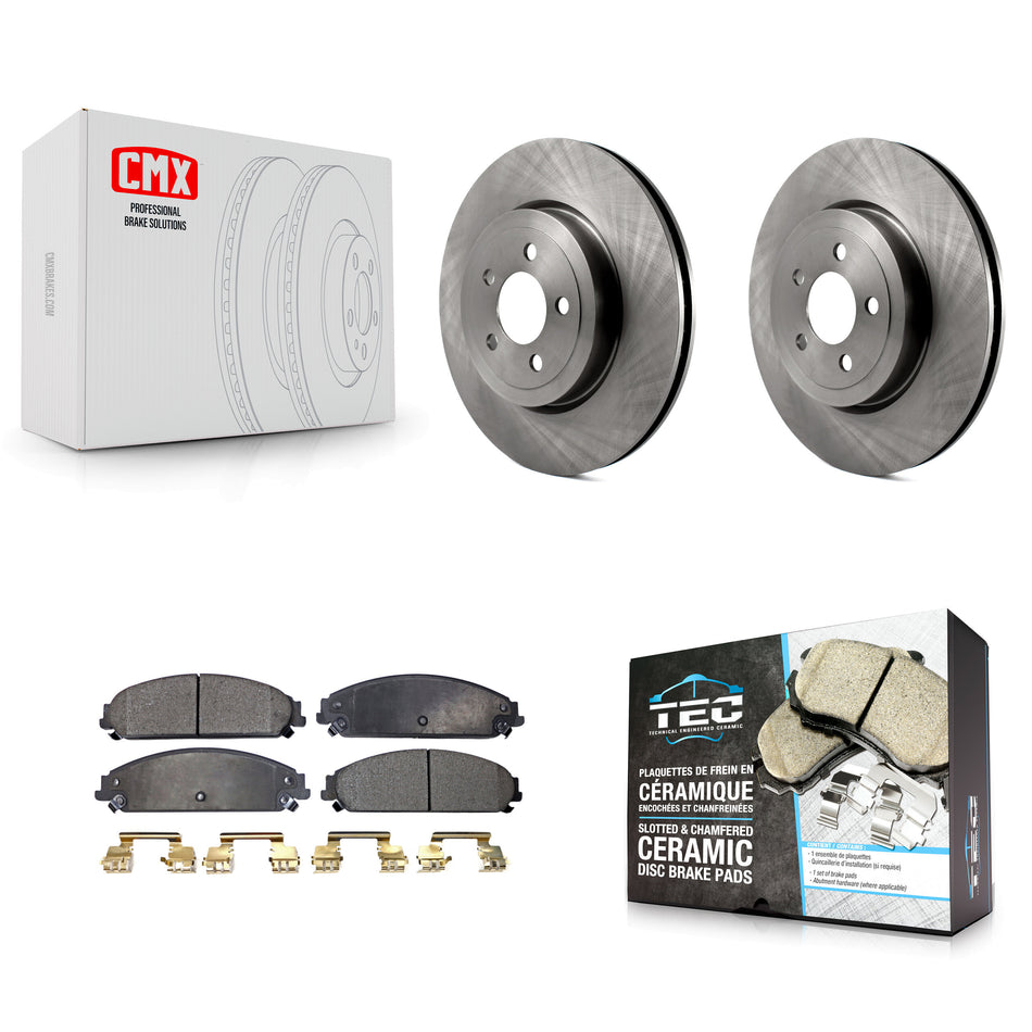 Front Disc Brake Rotors And Ceramic Pads Kit For Dodge Charger Chrysler 300 Challenger Magnum K8T-100221