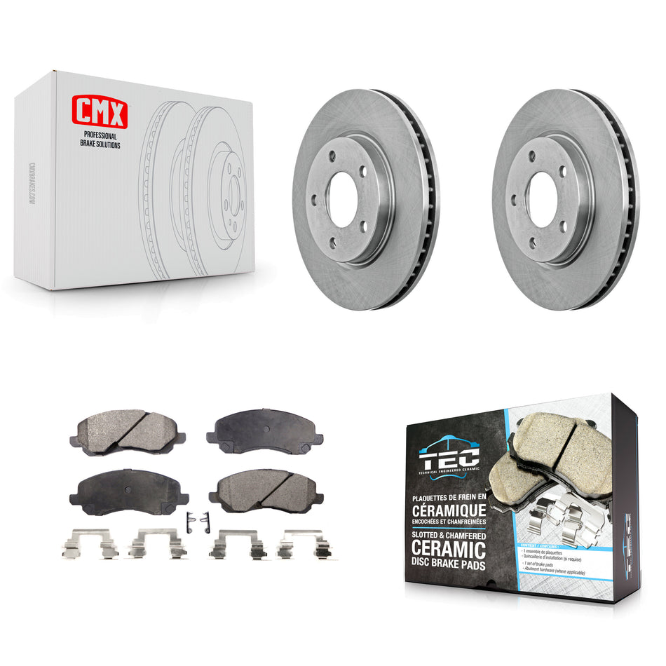 Front Disc Brake Rotors And Ceramic Pads Kit For Dodge Caliber Mitsubishi Lancer K8T-100227