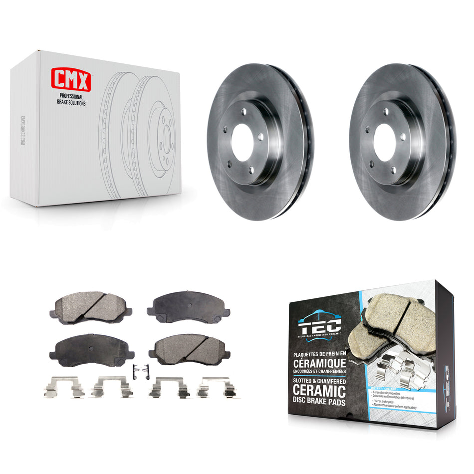 Front Disc Brake Rotors And Ceramic Pads Kit For Jeep Dodge Patriot Mitsubishi Chrysler Compass Avenger 200 Caliber Outlander Sport Sebring Lancer RVR K8T-100228