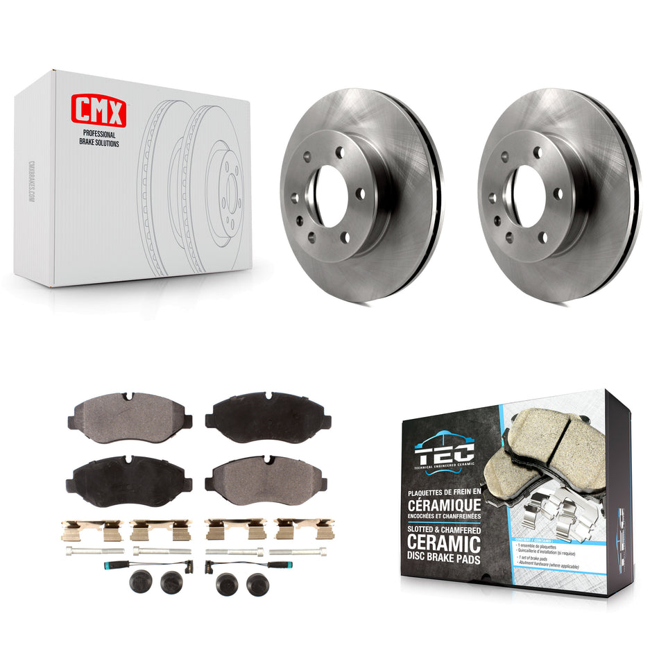 Front Disc Brake Rotors And Ceramic Pads Kit For Sprinter 2500 Mercedes-Benz Freightliner Dodge K8T-100231