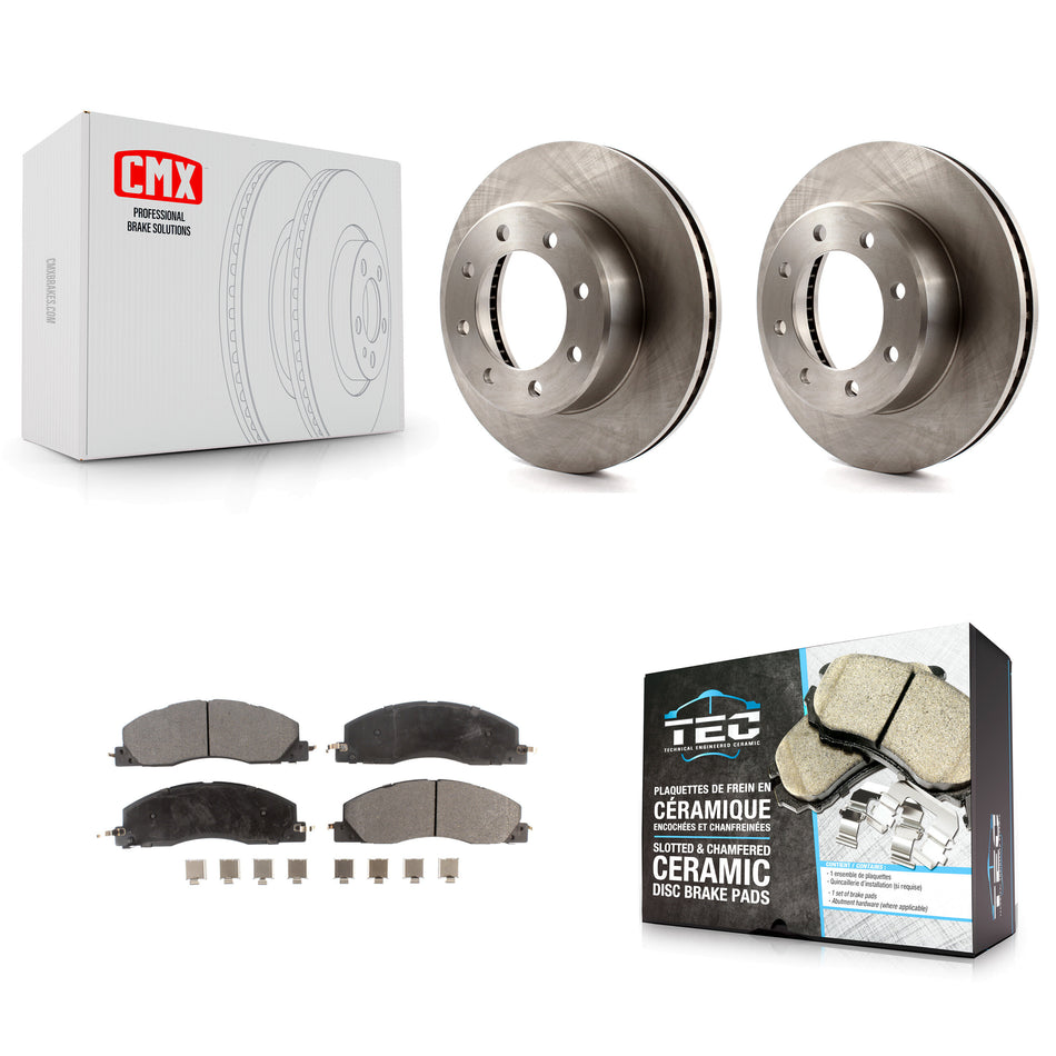 Front Disc Brake Rotors And Ceramic Pads Kit For Ram 2500 3500 1500 Dodge K8T-100235
