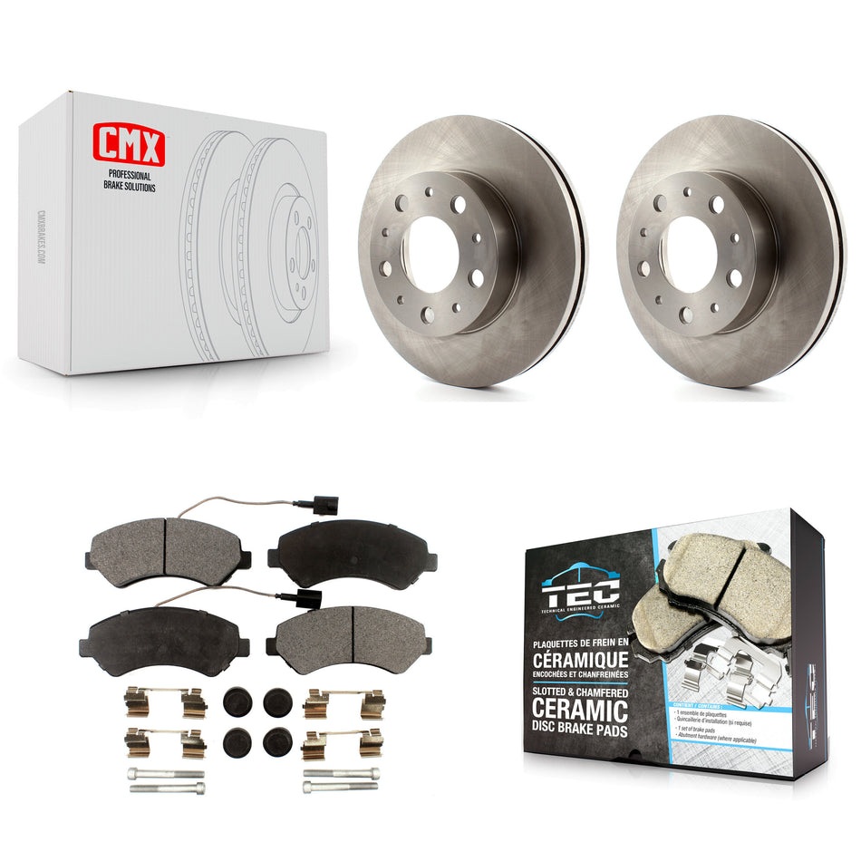 Front Disc Brake Rotors And Ceramic Pads Kit For Ram ProMaster 1500 2500 3500 K8T-100245