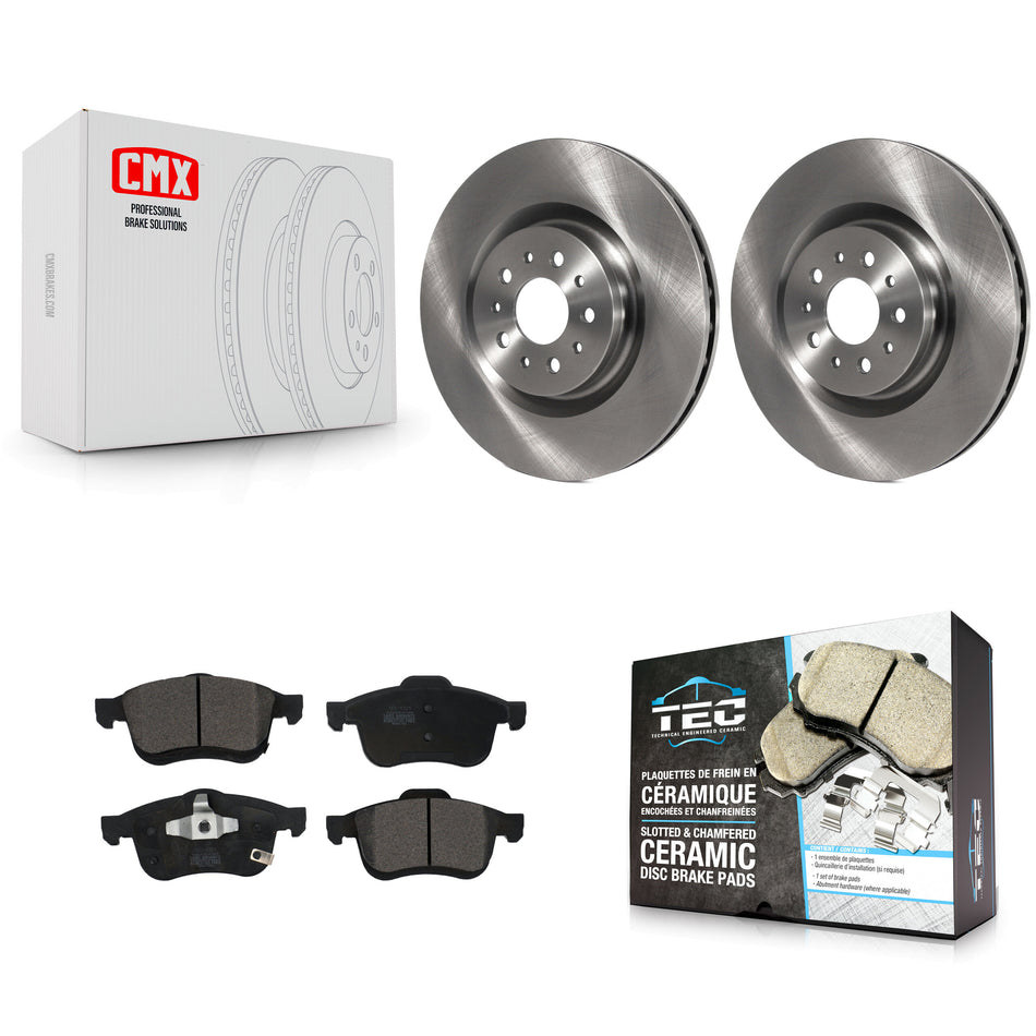 Front Disc Brake Rotors And Ceramic Pads Kit For 2015-2019 Ram ProMaster City K8T-100249