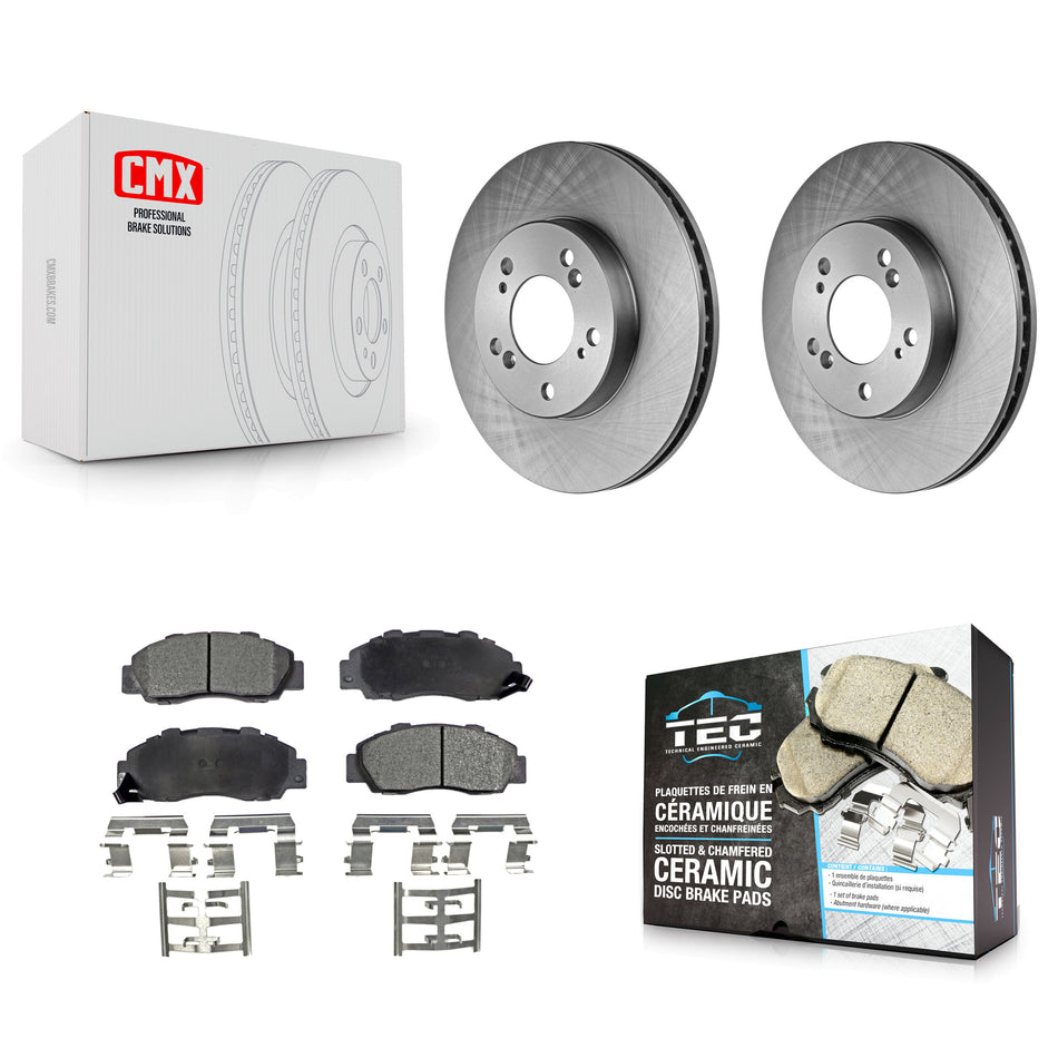 Front Disc Brake Rotors And Ceramic Pads Kit For Honda CR-V Acura Integra Prelude Odyssey Legend TL RL Isuzu Oasis K8T-100250