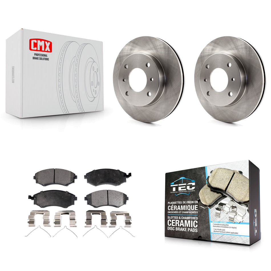 Front Disc Brake Rotors And Ceramic Pads Kit For INFINITI G20 K8T-100258